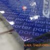 Lô gô nổi khối 3D Fly Porter Airlines với mica nguyên khối sơn màu và nền in chữ lô gô