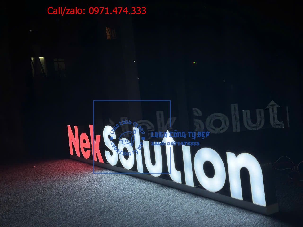 Chữ nổi led 3D, Chữ gắn trên bục - LÔ GÔ CÔNG TY ĐẸP