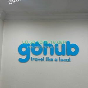 Lô gô mica màu, Logo acrylic gắn tường, Dán lô gô công ty, Lắp lô gô 3D